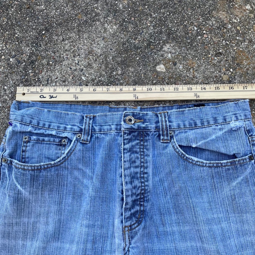 J. Ferrar Mens Light Wash Straight Leg Denim Jeans Blue Size 34 - Picture 6 of 8